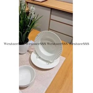 Set 6 pcs Peralatan Makan Dinner Piring Saji Mangkuk Bahan Porselen WEO IF2492
