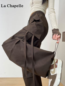 High Waist Loose Wide Leg Mountain Climbing Sports Pants Womens Retro American Style Coffee Color Workwear Trousers Autumn 2025 New