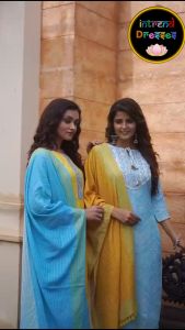 [Ready SG - 4 COLORS Sizes L XL 2XL 3XL ] SOFT COTTON SILK BANDHANI PRINT PUNJABI SUIT WITH INNER [Indian Dresses]