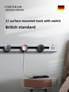 aodoran | British Standard Track Socket with Switch Movable International Compatible Multifunction Power Rail