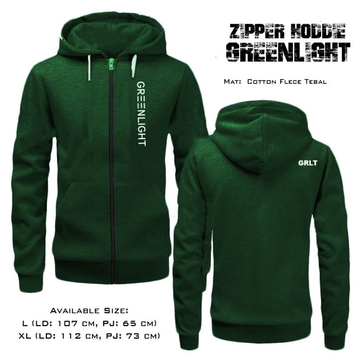 JAKET ZIPPER GREEN LIGHT JAKET HOODIE JAKET JAMPER JAKET MURAH Lazada Indonesia