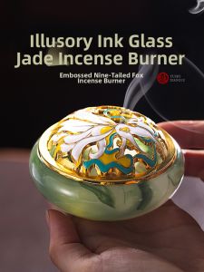 FUSHENGTANG | Jade Glass Incense Burner for Home Indoor Use in Tea Ceremony