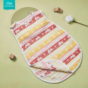 Bamboo Cotton Baby Sleep Bag Sleeveless Vest Style Summer Thin Model Children Sleeping Essential Newborn Anti-Kick Light Weight