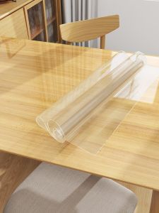 Transparent Self-Adhesive Waterproof Tabletop Sticker for Solid Wood Dining Table Kitchen Protection Film Pad Heat Resistant Oil Resistant