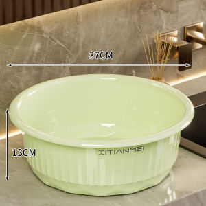 Thickened Home Use Face Washing Basin Student Dormitory Bathroom Laundry Vegetable Washing round Shape Plastic Sink Bowl