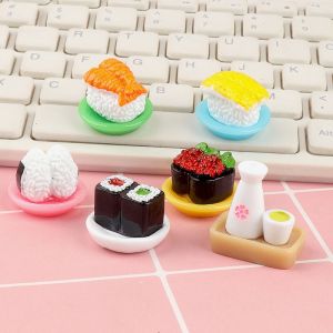 DIY Sushi Resin Accessories ของเล่นอาหารแบบจำลอง ของเล่นสำหรับเล่นบทบาท กล่องเก็บของ ของตกแต่งห้อย วัสดุสำหรับทำเครื่องประดับ
