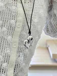 Adjustable Drawstring Casual T-Shirt Womens Style Heart Pendant Necklace Korean Fashion Jewelry Unbranded Accessories