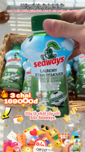 Seaways 2 trong 1 Bột tẩy vết bẩn quần áo Giặt Tẩy Vết Bẩn Khử Nhiễm Mạnh Bột Giặt Bột Tẩy Trắng340g