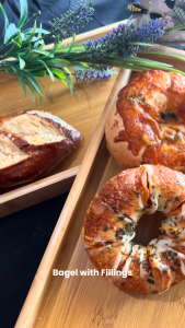 Bagel with Fillings Handcrafted Freshly Baked Bakery 100g+