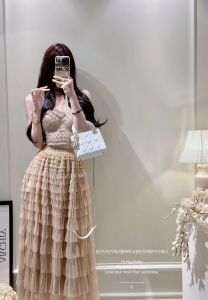 Bộ Váy Ngắn Ren Tay Ngắn Phong Cách Ngọt Ngào Mùa Hè 2024 Bộ Đồ Hai Mảnh Thời Trang Thường Ngày Cho Nữ