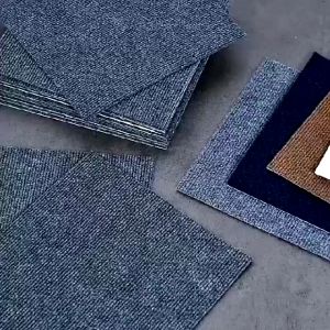 Easy To Install Self-Adhesive Carpet Tiles With Anti Slip Wear-Resistant Easy To Tear Easy To Stick Solid Color Grid Design Suitable For Living Rooms Bedrooms Offices Fully Covered With Adhesive Floor Mats Block Splicing Carpets