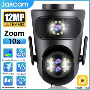 Camera An Ninh Ngoài Trời 6K 12MP WiFi PTZ Zoom Quang Học 10X Xoay 360 Độ ° Xem Âm Thanh Hai Chiều Theo Dõi Tự Động Để Giám Sát Tại Nhà IPC360