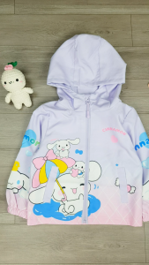[HỎA TỐC] Áo khoác gió cho bé gái 11-27Kg in hình cún bông vải 2 lớp chống nắng có mũ trùm đầu họa tiết hoạt hình đáng yêu Urombaby