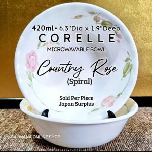 420ml 6.3" CORELLE USA COUNTRY ROSE MICROWAVABLE BOWL 1PC • Japan Surplus