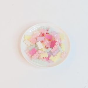 50pcs/lot Jelly Color Small Bear Acrylic Beads Cute Loose Spacer Beads For Jewelry Making DIY Girls Necklace Bracelet Gifts