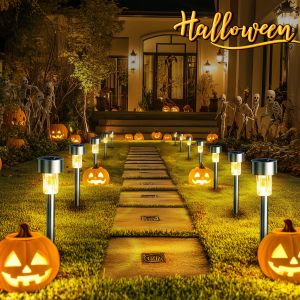 1/10PCS Solar Lights Halloween Spotlight Landscape LED Ideal Lamp for Yard/Garden/Pool/Pond Lighting & Outdoor Festive Ambiance