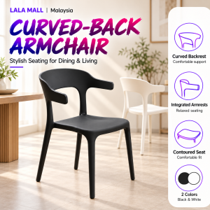 LALA Dining Chair Plastic Chair 200KG Heavy Duty Thickened PP Chair Modern Kitchen Dining Room Chair Home Cafe Restaurant Furniture