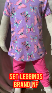 SET BAJU LEGGINGS BUDAK PEREMPUAN SIZE 2-8 100% COTTON GIRLS CLOTHING LEGGINGS SETS SET BAJU BUDAK LENGAN PANJANG