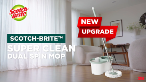 3M™ Scotch-Brite™ T7 Eco Dual Wash Spin Mop Bucket 1 pc/pack Cleans Kitchen Home Office