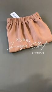 Elsie Layer Skirt Rok Crinkle Wanita - Midi Maxi Skirt - Rok Crinkle Casual Korean Look - Korean Style Rok Wanita - Rok Casual Flowy - Rok Payung Wanita