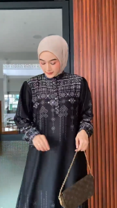 Gamis Silk Motif Terbaru | Gamis Lebaran 2025 | Dress Silk Premium