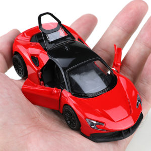 Mô Hình Xe Đua SF90 Bằng Kim Loại Đúc Tỷ Lệ 1:43 Có Cửa Mở Được Đồ Chơi Cho Bé Trai Xe Mô Phỏng Kéo Lùi Xe Hợp Kim