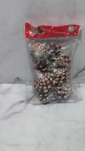 Hiasan Pohon Natal Pinus Mini & Gantungan Pinus Salju