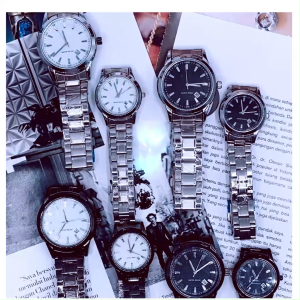 JAM TANGAN WANITA Elegan Stainless Steel Bulat Rantai Elegan