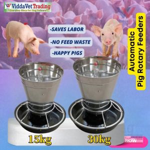 15 kg/30 kg capacity piglet feeder rabbit feeder automatic feeder for pigs heavy pig feeder stainless piggery farm equipment nursery bed pig trough piglet feed trough pig breed