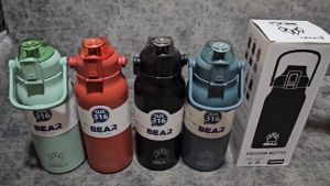 กระติกน้ำสุญญากาศ BEAR 1300ml. และ 1800ml.  สแตนเลส316เก็บความเย็นนานยาวนานข้ามวัน. ไม่มีหยดน้ำเกาะ รับประกันเปลี่ยนใบใหม่