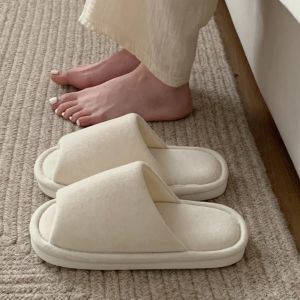 Breathable Cotton Linen Slippers Womens Sweat Absorbent Embroidered Dog INS Air Conditioned Room Floor Shoes Fashionable Spring Summer