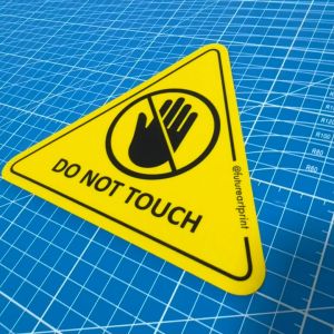 Do Not Touch. Sign Label Notice Signage. Notice. Triangle. Laminated Waterproof Scratch Resistant. Suitable for Indoor and Outdoor.