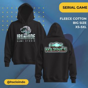 Hoodie Sweater Jumper HSCLO IRON HIDE GAME STUDIO IRON MARINES LOGO Bahan Fleece Ukuran Jumbo XS hingga 5XL