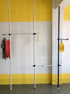 สำอางราวแขวน วัสดุ 4/6 ราวตากผ้า ราวแขวนผ้า ราวแขวนเสื้อผ้า DIY ราวแขนผ้า ราวแขวน