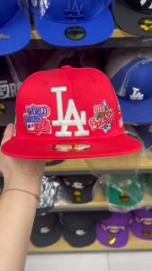 【COD】LA Doders Red Closed cap For Men Fashion backward cap Baseball Cap High Quality