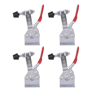4PCS GH-201B Toggle Clamp 90kg Quick Release Horizontal Clamps Locking Lever Fastener Hand Tool Woodworking Clip Tool