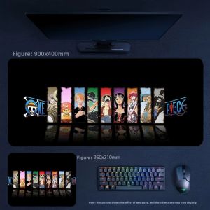Bandai | High Definition Cartoon Anime ONE PIECE Luffy Zoro Leather Mouse Pad Cartoon Soft and Comfortable Leather Mouse Pad for Couples