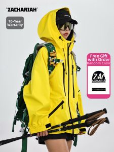 ZACHARIAH | Waterproof Windproof Ladies Outdoor Jacket Lemon Yellow