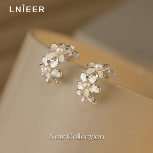 Lnieer | High-Quality 999 Silver Pearl Earrings