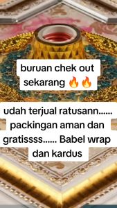 Ornamen Lampu Plafon PVC GP 03 ukuran 40x40 cm fitting hias bahan premium