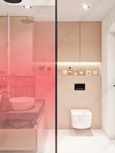 白色彩色雾化双向渐变玻璃贴办公室商场橱窗半透明磨砂贴膜背景贴