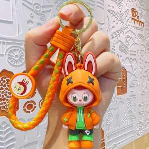 labubu keychain silicone doll keychain set 6pcs authentic popmart labubu plush doll original official store keychain stuffed toy for bags souvenir for phone case labubu toys