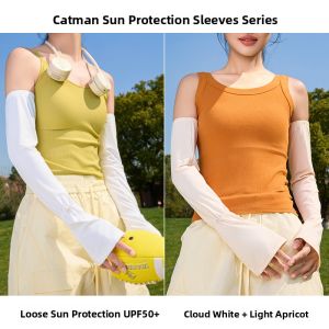miiow | Cat Lady High Aesthetic Sun Protection Ice Sleeve Womens Summer Cool Feeling Ice Silk Guard Sleeve Outdoor Cycling Gloves