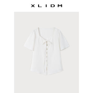 Áo Sơ Mi Nữ Tay Ngắn Mùa Hè Thoáng Khí Áo Chui Đầu Dáng Rộng Chất Liệu Cotton Thường Ngày Màu Trơn Không Có Nút