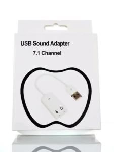 7.1 Channel USB Sound Card with Cable 3.5mm External Adapter Headset Microphone Converter for Computer Audio