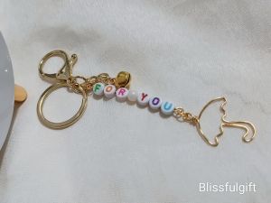 SG Personalised Name Cute Umbrella Bag Charm with Bell Customised Keychain for Birthday Christmas Gift