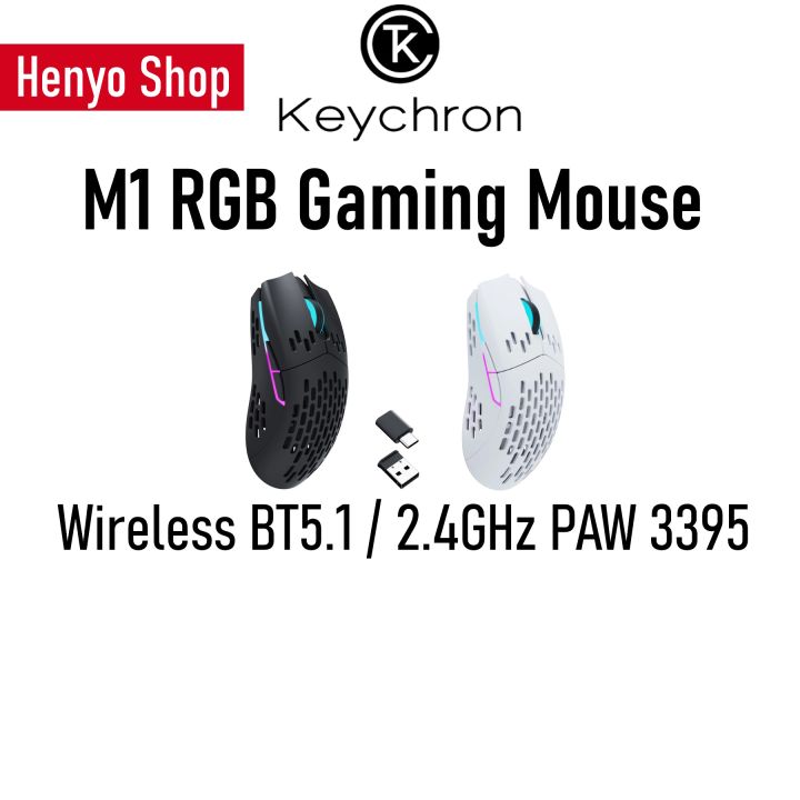 Keychron M1 Wireless Mouse RGB PixArt PAW 3395 Bluetooth 5.1 / 2.4 Ghz ...