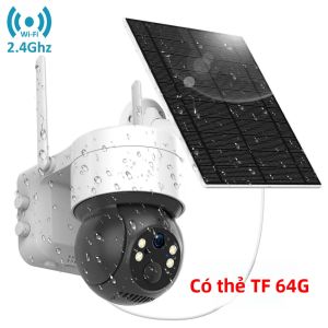 Camera Giám Sát Ngoài Trời Tuya Smart Life 3MP WiFi Pin Năng Lượng Mặt Trời Xoay Chiều Tự Động Theo Dõi Chuyển Động Tầm Nhìn Ban Đêm PIR Và Âm Thanh Hai Chiều