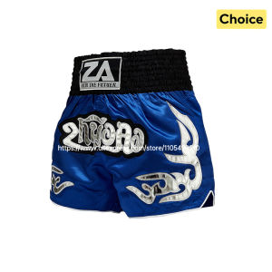 Traditional Thai Boxing Shorts Embroidery Satin Muay Thai Pants Men Women Kids Combat Martial Arts MMA Kickboxing Training Pants