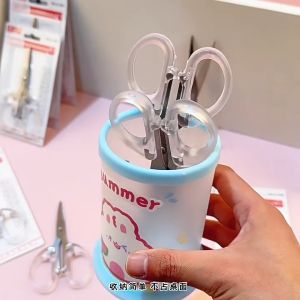 🇲🇾 Ready Stock INS Style Transparent Scissors Stainless Steel Paper Cutter Gunting Stundent Stationery Office Stationery